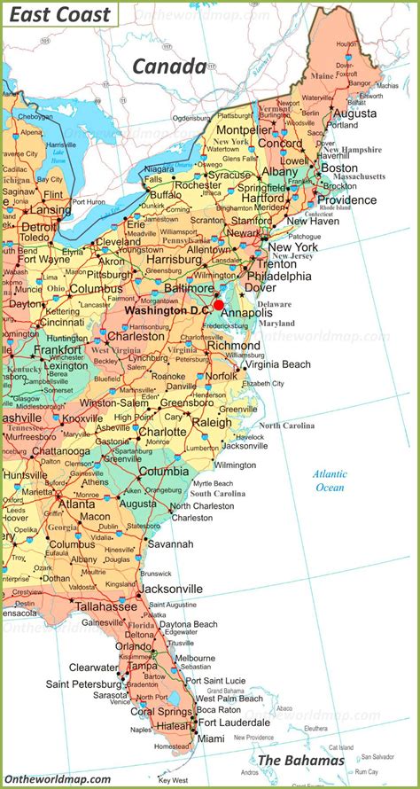 east coast cities